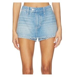 Free People We The Free Galivanting Skort Light Wash Denim Blue Size 31 Festival